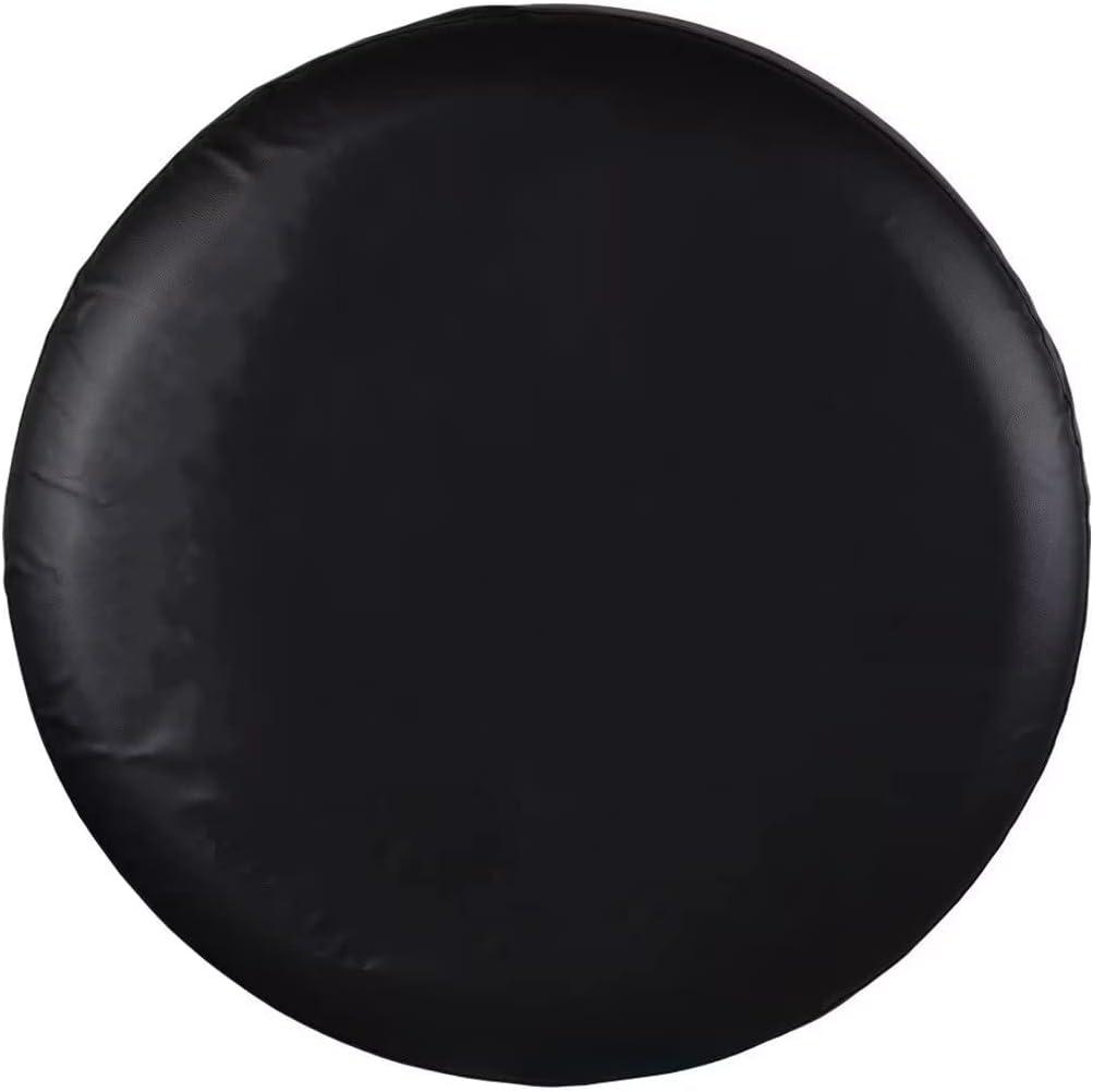Spare Tire Cover, Black Wheel Cover Waterproof PVC Leather Dust-Proof Universal Fit for Jeep, Trailer, RV, SUV, Camper and Vehicle (16 Inch)