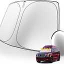 Windshield Sunshade for 1996-2025 Chevrolet Chevy Express Cargo Van 1500 2500 3500 4500 LS LT Winter Accessories Front Window Sun Shade Custom Sunscreen Double Layers Design