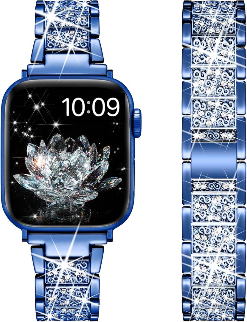 YGTIECS Compatible with Apple Watch Bands for Women 38mm 40mm 41mm 42mm 44mm 45mm 46mm 49mm, Dressy Apple Watch Bands Bling Bracelet for iWatch Series 11 10 9 8 7 SE 6 5 4 3 2 1, Ultra 3/Ultra 2/Ultra