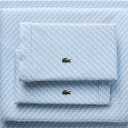 Lacoste Mini Geo Logo 100% Percale Cotton 4-Piece Sheet Cool, Crisp, Matte, and Durable, Oeko-Tex Certified Print, Open Air, Queen