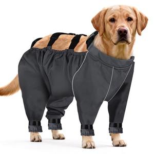 Dog Snow Pants, Anti Dirt Pants for Dogs, Puppy Snow Pants for Winter, Dog Snowsuit with Out Boots, Adjustable Suspender Pants for Outdoor Walking & Paw Protectors, Size 7XL