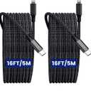 16FT Extra Long iPhone Charger Cord, 2-Pack SCRUAK [MFi Certified] 16 Ft USB C to Lightning Cable Fast Charging Nylon Braided iPhone Charger Cable for iPhone 14/14 Pro/14 Pro Max/13/12, iPad, AirPods.