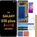 Screen Replacement LCD Display Touch Digitizer Assembly for Samsung Galaxy S10 Plus G975 G975U G975W G 975F/DS 6.4"(Incell Type with Midnight Black)