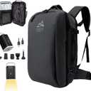 Vacuum Travel Backpack 60L with Air Pump Vacuum Water Resistant Air Compression System Carry On Suitcase Luggage with Rain Cover Black