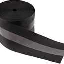 LLPT Reflective Ribbon Sew On Tape High Visibility 2 x 50 Ft Nylon Silver Florescent Safety Webbing for Warning Safety Trim Deco on Vest Belt Jacket Bag Pants Shoes Pet Wears Black(RRB250)
