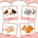 Sosation 20 Pcs Mini Stuffed Animal Dog Bulk Adopt a Puppy Favors Soft Puppy Gift Party for Kids Graduation Birthday Party Charity Donation Classroom Goodie Stuffer (Stylish Style,Traditional Color)