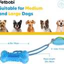 Petbobi Dog Toys for Aggressive Chewers - Interactive Dog Chew Toys for Boredom, Puppy Teething Thing for Boredom, Treat Dispensing Plaything for Small Medium Breeds, Bone