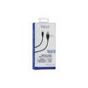 Zgear DC-APP8PMB6M-BC Cable, Nylon Fiber, Black/Chrome, 6 ft L