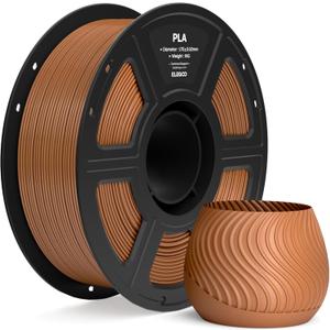 ELEGOO PLA Filament 1.75mm Brown 1KG, 3D Printer Filament Dimensional Accuracy +/- 0.02mm, 1kg Spool(2.2lbs) Fit Most FDM 3D Printers