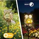 Solar Lights Outdoor Decor, Solar Owl Yard Decorations Outdoor, IP65 Waterproof Garden Decorative, Gifts for Women Mom, Holiday Gift, for Yard Patio Lawn Pathway Landscape
