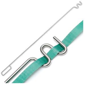 Moxweyeni 48'' Pallet Wand Heavy Duty Pallet Strap Feeder Stainless Steel Stick Guide Strapping Through Pallets PP/PET Strap Lacing Rod Around Loads Corners Shipping Warehouse Palletizing Aid