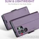 Wallet Case Designed for Samsung Galaxy S25 Ultra 6.8 inch [Card Holder][RFID Blocking][Premium PU Leather] Flip Phone Cover for S25 Ultra (Purple)