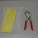 Leather Hole Punch Tool Set Heavy Duty 6 Size Revolving Leather Belt Hand Hole Puncher for Belts, Watch Bands, Straps, Dog Collars, Saddles, Shoes, Fabric, DIY Home or Craft Projects (9'', Silver/Red)