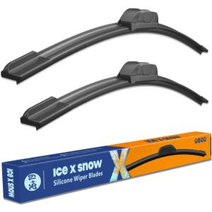 Silicone Wiper Blades 26 and 19 Replacement for Honda Accord 2017-2008 Toyota Prius 15-10 Sienna 2009-2004 Subaru Outback/Legacy 2014-2010 Automotive Windshield Wipers Silicone Wiper Blades