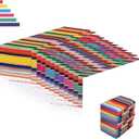 12 Pack Mexican Table Runners 14 x 84 Rainbow Colors Large Boho Mexican Theme Party Decoration for Cinco de Mayo Fiesta Party 6 Serape Table Runner (14 x 84-12Pcs)