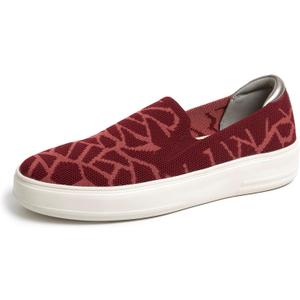 Dearfoams Women's Sophie Loafers (8, Cabernet Print)
