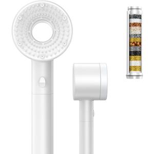 Filtered Shower Head with Handheld, high pressure shower heads High Pressure Water Flow and Multiple Spray Modes Shower Head with Filter (white)