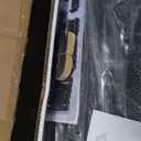 VECELO Full Size Bed Frame with Headboard, Heavy-Duty Platform Bedframe with Metal Slats Support, No Box Spring Needed, Easy Assembly, Black & Brown