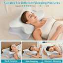 Besyodo Cervical Neck Pillow for Pain Relief - Ergonomic Memory Foam Pillow for Sleeping, Contour Side Sleeper Pillow for Neck Support, Cooling Orthopedic Pillow Bed Pillow for Back Stomach Sleepers