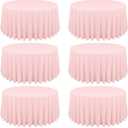 10 Pink Round Tablecloths - 120 Inch, Polyester Table Cover, Stain & Wrinkle Resistant, Washable Fabric Table Cloth for Wedding Banquet Parties