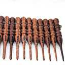 Hand-Carved Wooden Crochet Hooks - Rosewood Handle Crochet Hook Knit Craft Knitting Needle Weave Yarn/Best Gift - Ergonomic Soft Handle Crochet Hooks (Set of 13 PCS)