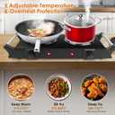 Electric Burner, Electric Hot Plate for Cooking Portable Cooking Stove, Countertop Burner Cooktop for Kitchen, Dorm, Temperature Control, Easy to Clean, Black