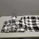 Newwiee 8 Pcs Outdoor Stretch Cushion Cover Plaid Patio Chair Cushion Covers Replacement Furniture Couch Sofa Slipcovers Seat Soft Flexibility Protector Washable (Black White)