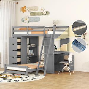 Merax Bed, Twin over Twin