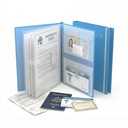 Important Document Organizer, Folders for Documents, Family File Folder Organizer with Elastic Band, Binder Organizer for Paper, Certificates, Passports, Photos, 1 pc