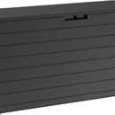 Keter Atlas 70 Gallon Deck Box WeatherResistant Outdoor Storage Chest for Patio, Yard & Pool, Durable Resin Construction, Lockable Lid, EasyOpen Design
