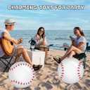 Demonwer 6 Pcs Inflatable Baseballs 10.6 Inch Baseball Balloon Beach Balls Sports Balls for Baseball Birthday Party Summer Outdoor Activity Beach Pool Decorations