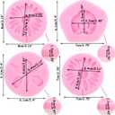 4 x Mujiang Orchid & Chrysanthemum Flower Fondant Molds Set of 4 - Silicone, Food Grade, Easy to Use & Clean, Heat Resistant - Perfect for Cake Decorating, Cupcake Toppers, Candy & Chocolate