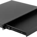 1U Rack Drawer, Rack Mount Drawer Designed for 19-inch Network Equipment, Servers, AV Racks, or Cabinet Enclosures. Sliding and Lockable Server Rack Drawer Features Cable Management Holes