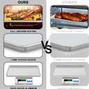24 Inch Baking Sheet Pans with Rack Set, Natural Aluminum Cookie Sheet, Extra Large Commercial Quality Baking Sheet Pan Set, Warp Resistant Nonstick Thick Cookie Tray Pans for Baking, Roasting
