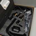 KENES Matte Black Centerset Bathroom Faucet with Pull Down Sprayer, 4 Inch 2 Handle Pull Out Bathroom Faucet 3 Hole, Bathroom Sink Faucet with Pop Up Drain & Supply Lines LJ-9059A-2