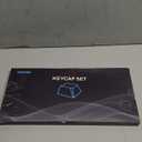 Womier Low Profile Keycaps - Shine Through Keycaps 60 65 75 100 Percent, Keyboard Key caps PBT Full Size for Cherry Gateron MX Switches Mechanical Keyboard, Grey/White