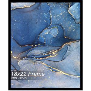 18x22 Picture Frame, Black Frame for 18 x 22 Inch Picture Poster Photo, Light Weight and High Transparent 18 by 22 Frame for Wall - 1 Pack/Black/18 x22