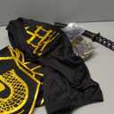 Spooktacular Creations Golden Ninja Costume Set, Ninja Jumpsuit with Foam Accessories for Kids, Toddler Halloween Outfit for Ideas Cosplay Party (Large, 10-12 yrs)