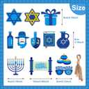 36 Pieces Hanukkah Ornaments Happy Hanukkah Wood Sign Jewish Hanukkah Decorations Star of David Ornament Menorah Ornament Dreidel Hanging Decoration Hanukkah Tree Decorations for Wall Gifts Holiday