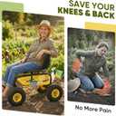 Sekey Garden Cart Rolling Workseat with Backsupport & 360 Swivel Seat, Heavy Duty Garden Scooter with Adjustable Height, Tool Tray, All-Terrain Wheels, 440 lbs Capacity for Seniors & Gardeners, 500LBS
