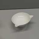 Ceramic Raised Cat BowlTilted Raised Cat Bowl Anti Vomit Cat Bowls for Indoor Cats Whisker Friendly Pet Feeder for Cats Puppies, Microwave and Dishwasher Safe (White)