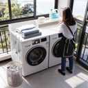 Washer Dryer Countertop with Shelf, HDPE 2-Tier Laundry Topper