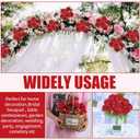 8 Pack Red Peonies Artificial Flowers, Fake Silk Hydrangea Bouquet for Bridal Wedding Home Table Decor Reusable Dining Opening Ceremony Birthday Arrangement Faux Floral