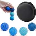 luckdoor Silicone Magnetic Balls Fidget Toys for Adults & Teens,4PCS Stress Relief Sensory Toys for Autism ADHD Anxiety,Fun Textures Gadgets,Office Desk Toy,Stocking Stuffers for Men Women Teen Gifts (Ocean Blue)