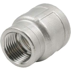 Beduan Stainless Steel Reducer Coupling, 1-1/4" x 1" Female NPT Reducing Cast Pipe Fitting(I.D X I.D:1-5/8" x 1-1/4")