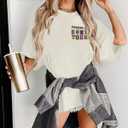 Villains The Evil Tour Shirts for Women Halloween Shirt Girl Trip Tees Oversized Halloween Short Sleeve Tops (Large, Apricot)