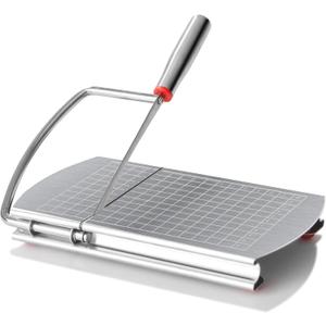 Cheese Slicer, Multipurpose Cheese Cutter Stainless Steel Cheese Slicers for Block Cheese, Butter, Sausages, Fruits Kitchen Gadget Cheese Cutting Board