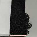 Clip in Hair Extensions, FLUFYMOOZ 4PC 100 Pure Protein Silk Hair Extensions Long Soft Natural Hairpiece 16 Inch Curly Hair Extension for Women (Black Brown)