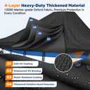 Wake Tower Boat Cover, Waterproof Boat Covers 25-27 ft, Black