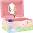 Jewelkeeper Ballerina Jewelry Box Music Box for Girls with Swan Lake Tune - Pink Jewelry Chest for Kids with Twirling Doll and Keepsake Storage